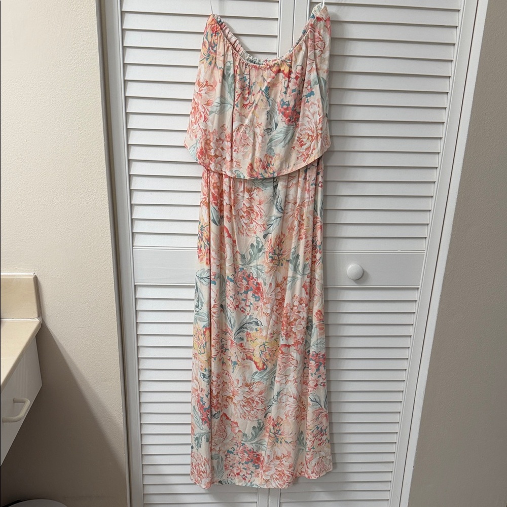 Strapless O’Neill Floral Maxi Dress